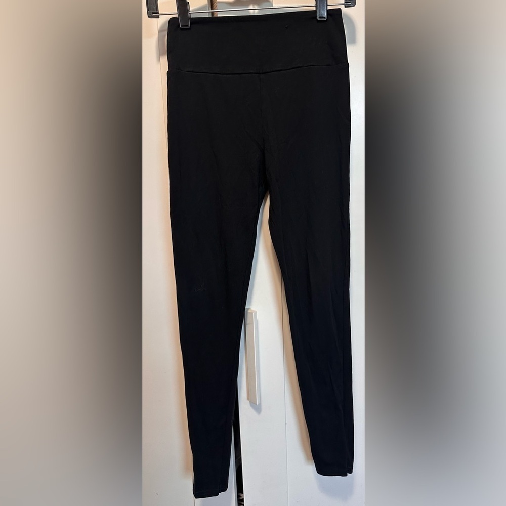 River Island Black 95% Cotton Leggings size 10 - Picture 3 of 8